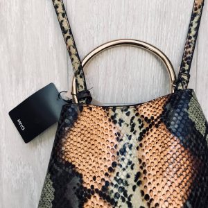 snake skin print bag