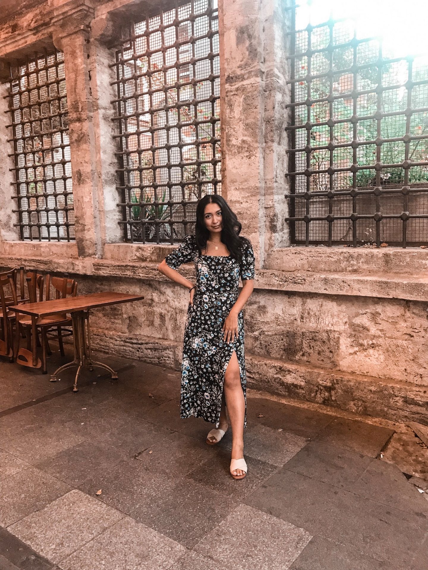 outfit 2- floral zara dress