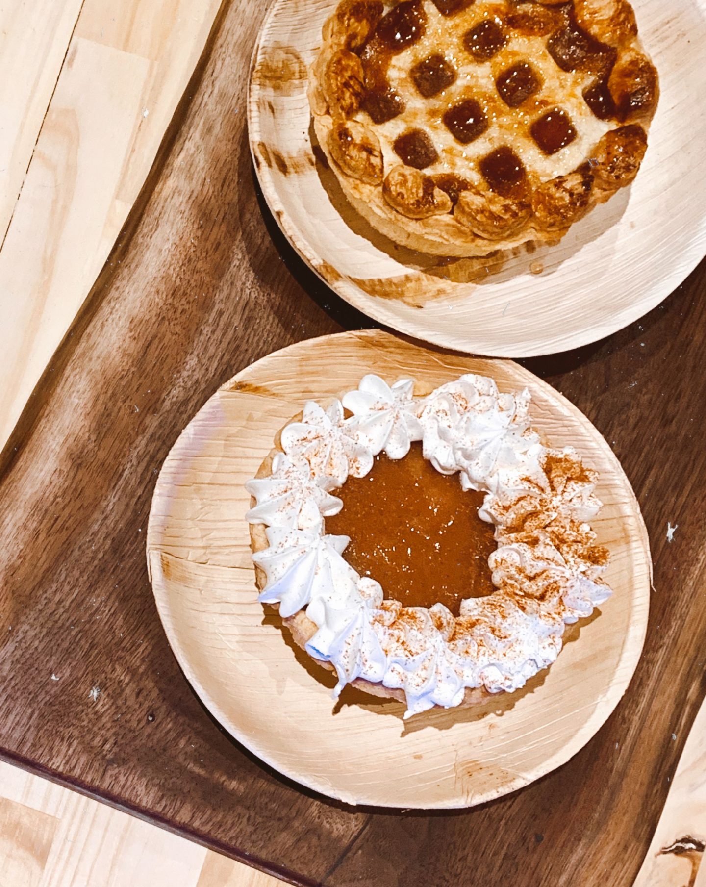 pies- apple pie and cheesecake