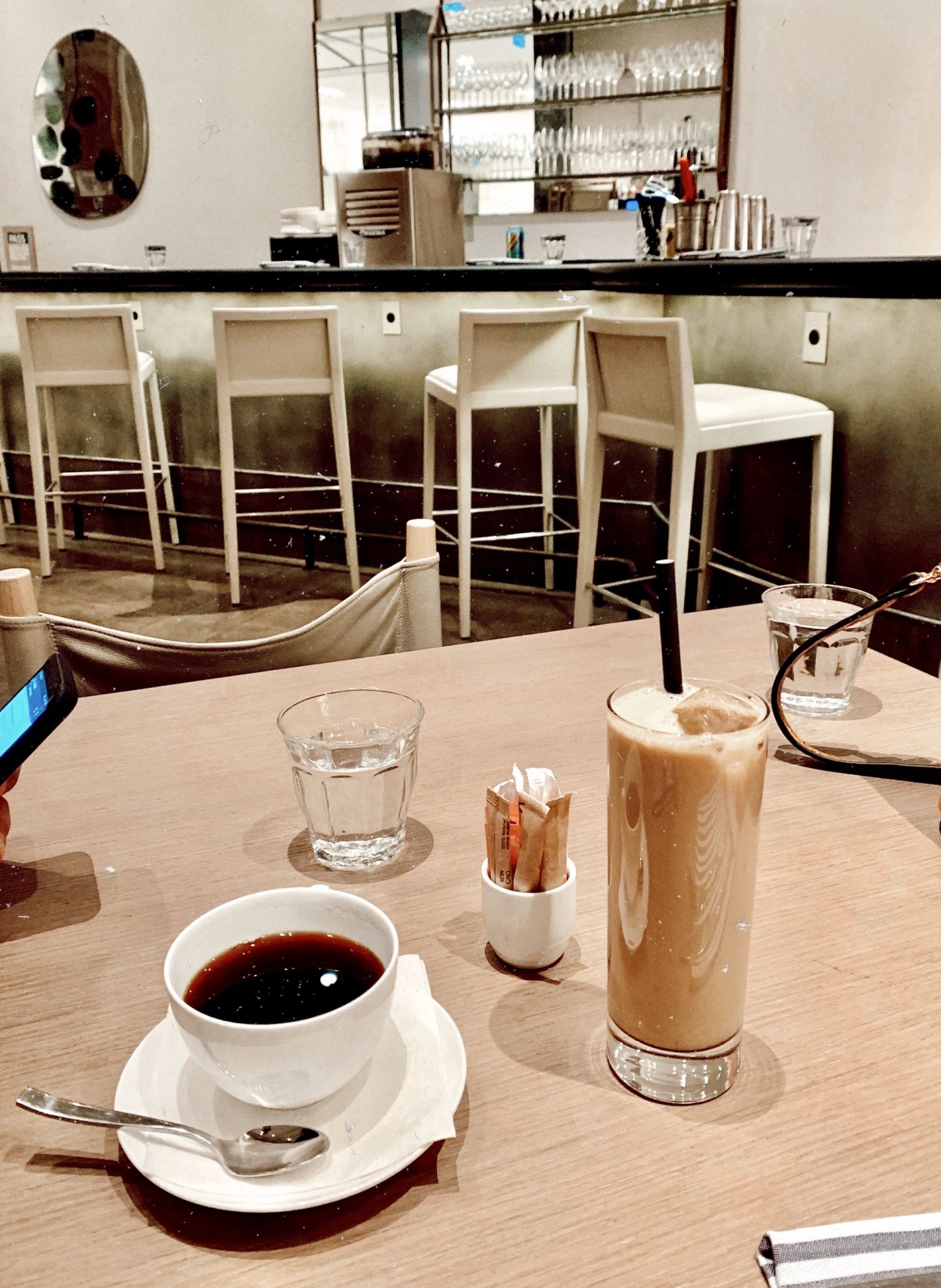 ICED LATTE & BLACK COFFEE- SO GOOD