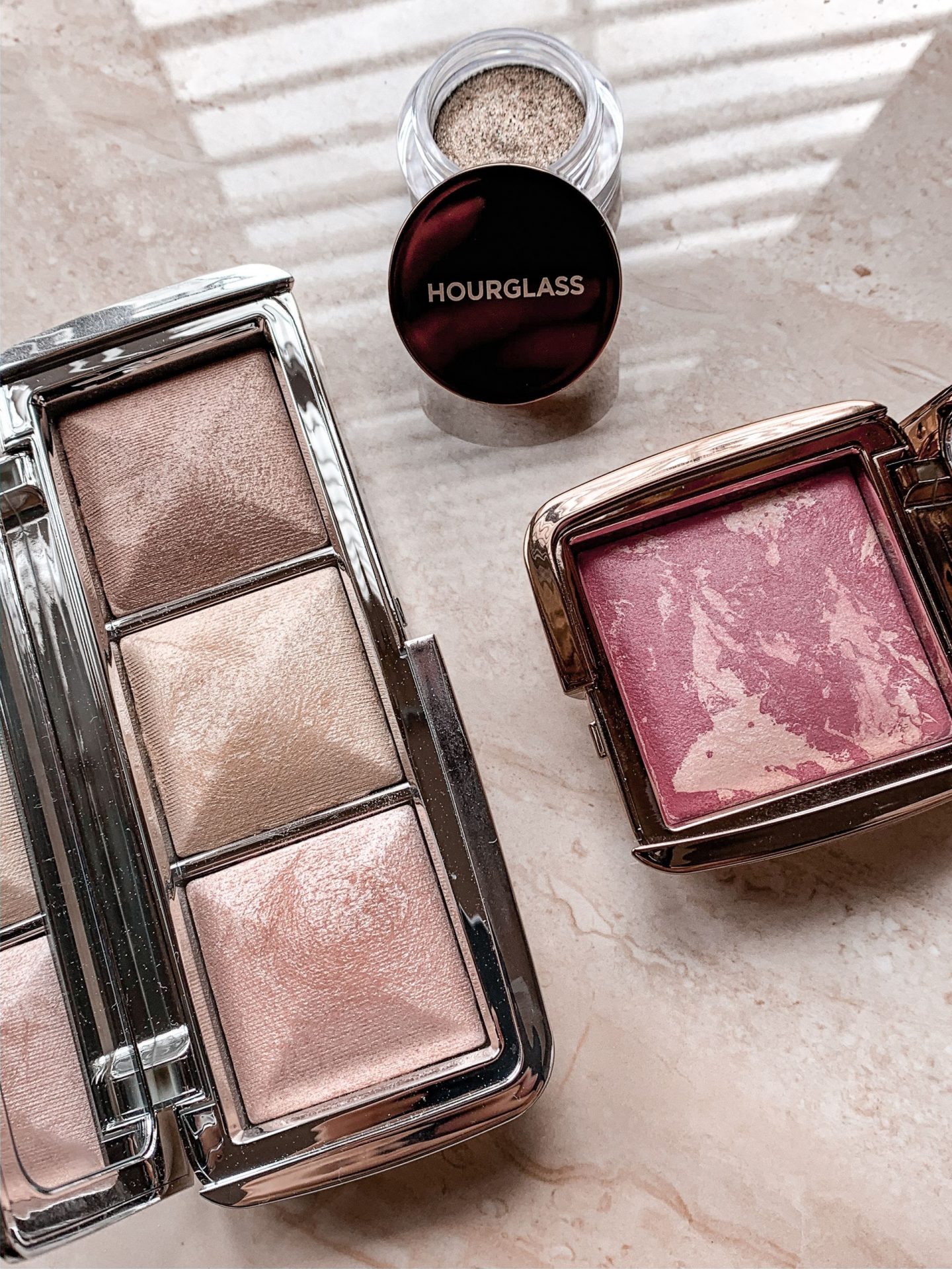 hourglass products flatlay