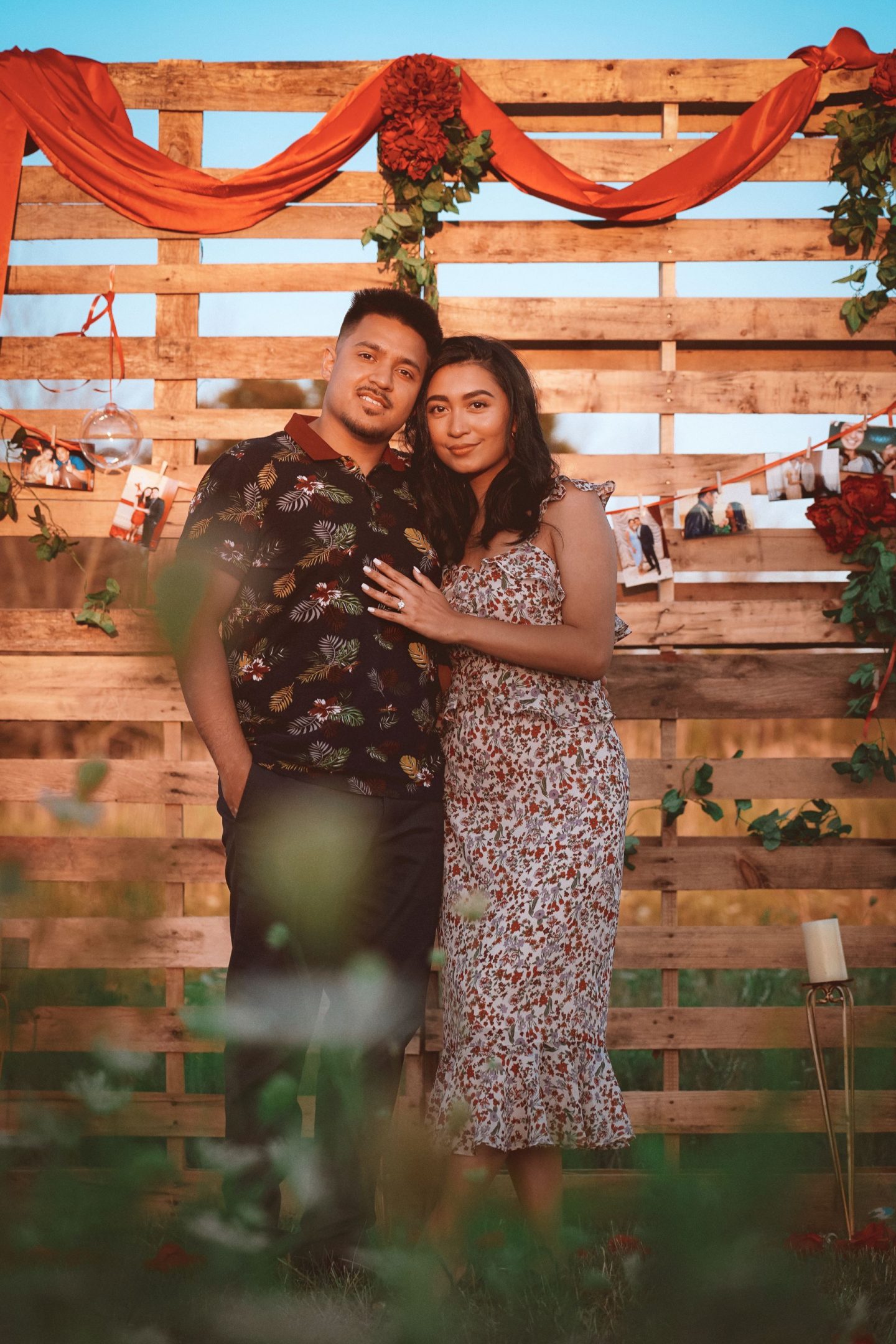 Adam and Ayla's engagement at the farm during covid