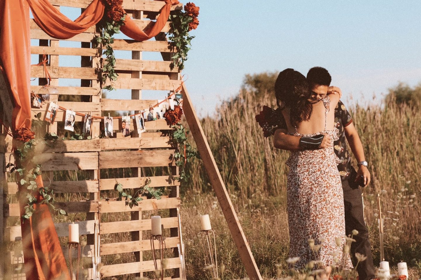 Adam and Ayla's engagement at the farm during covid