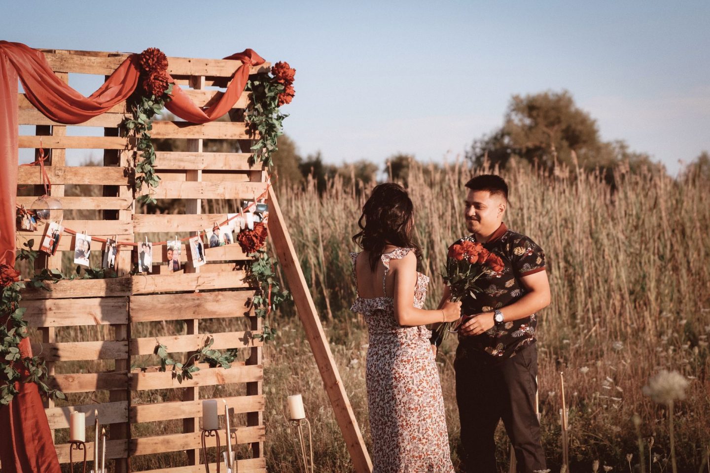 Adam and Ayla's engagement at the farm during covid
