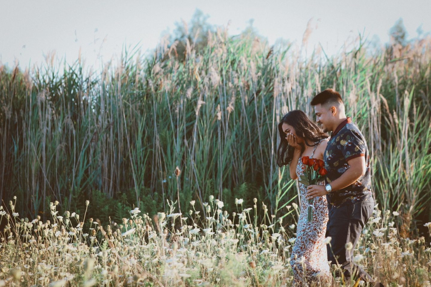 Adam and Ayla's engagement at the farm during covid