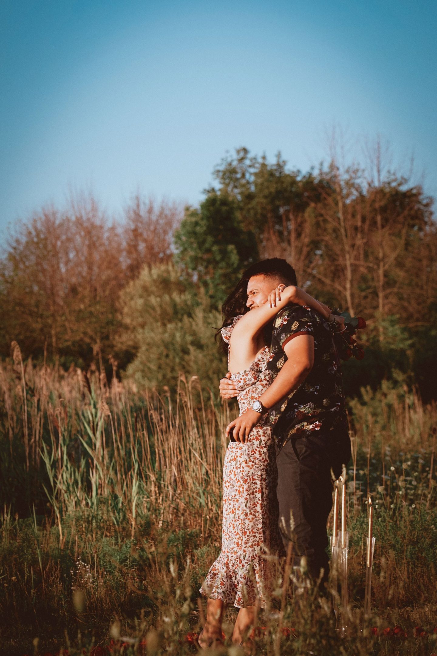 Adam and Ayla's engagement at the farm during covid