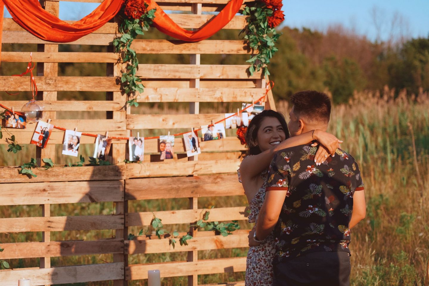 Adam and Ayla's engagement at the farm during covid