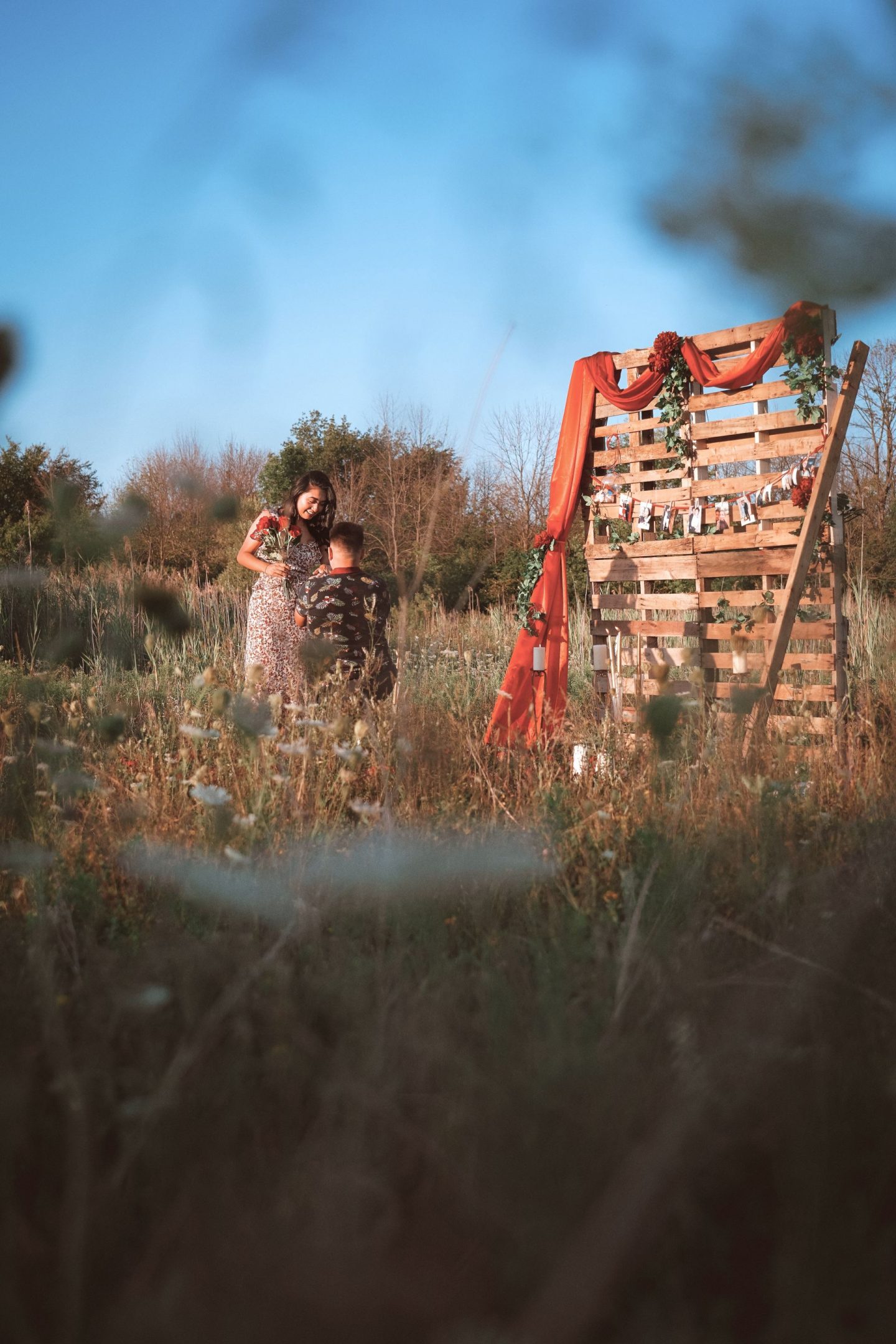 Adam and Ayla's engagement at the farm during covid