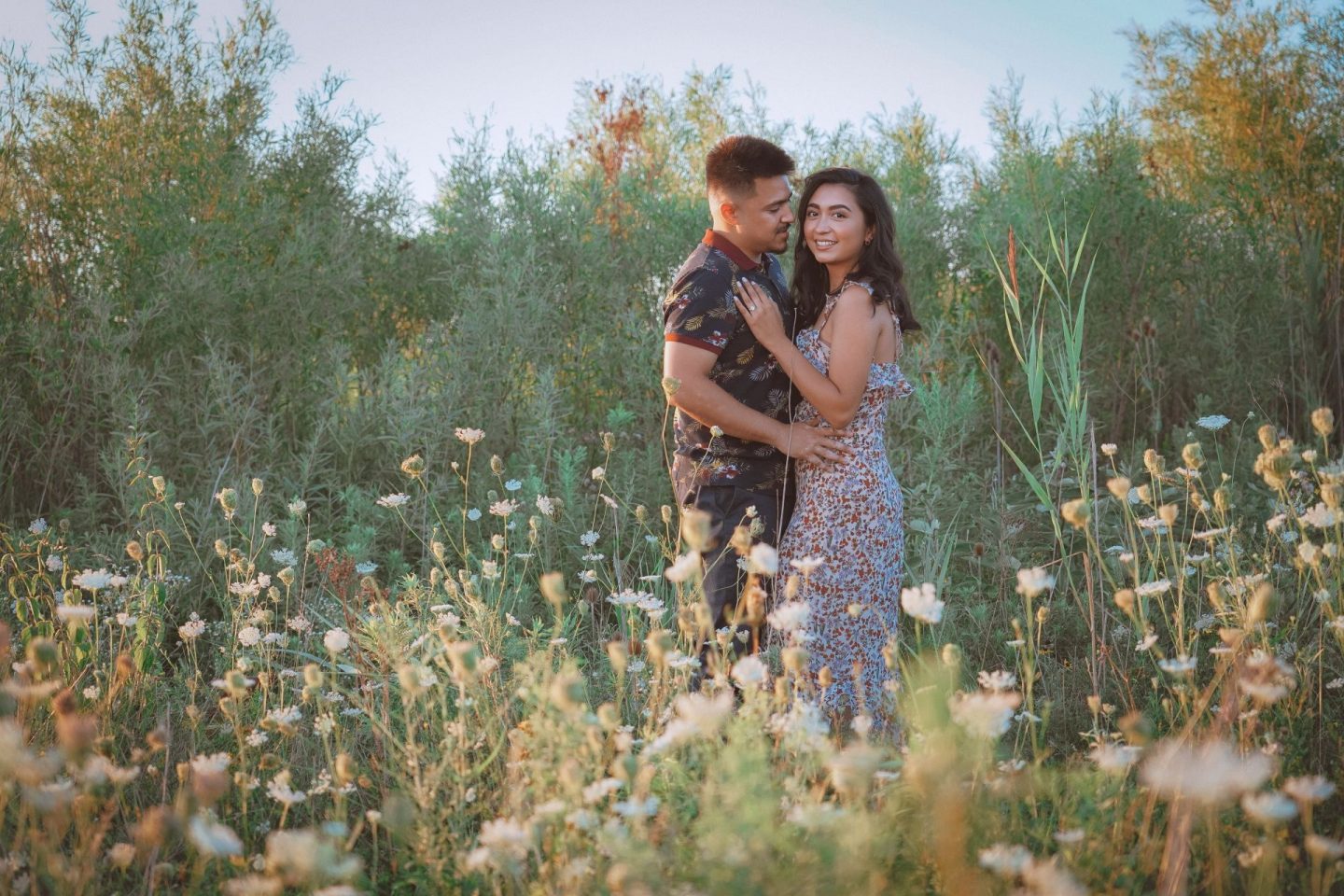 Adam and Ayla's engagement at the farm during covid